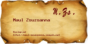 Maul Zsuzsanna névjegykártya